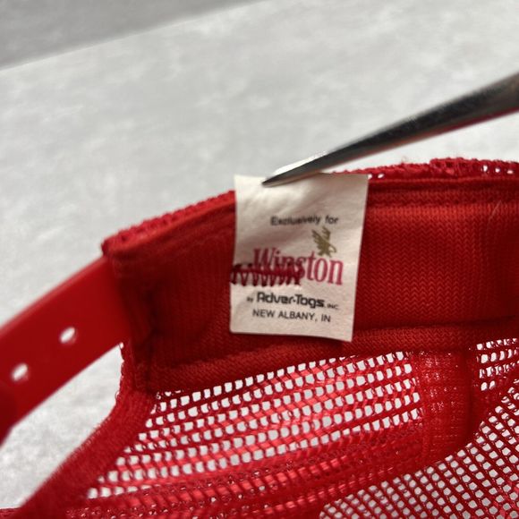 Vintage SUPERBOWL XXIII Trucker Hat Ball Cap Adjustable SNAPBACK Red Mesh Back - Picture 10 of 10